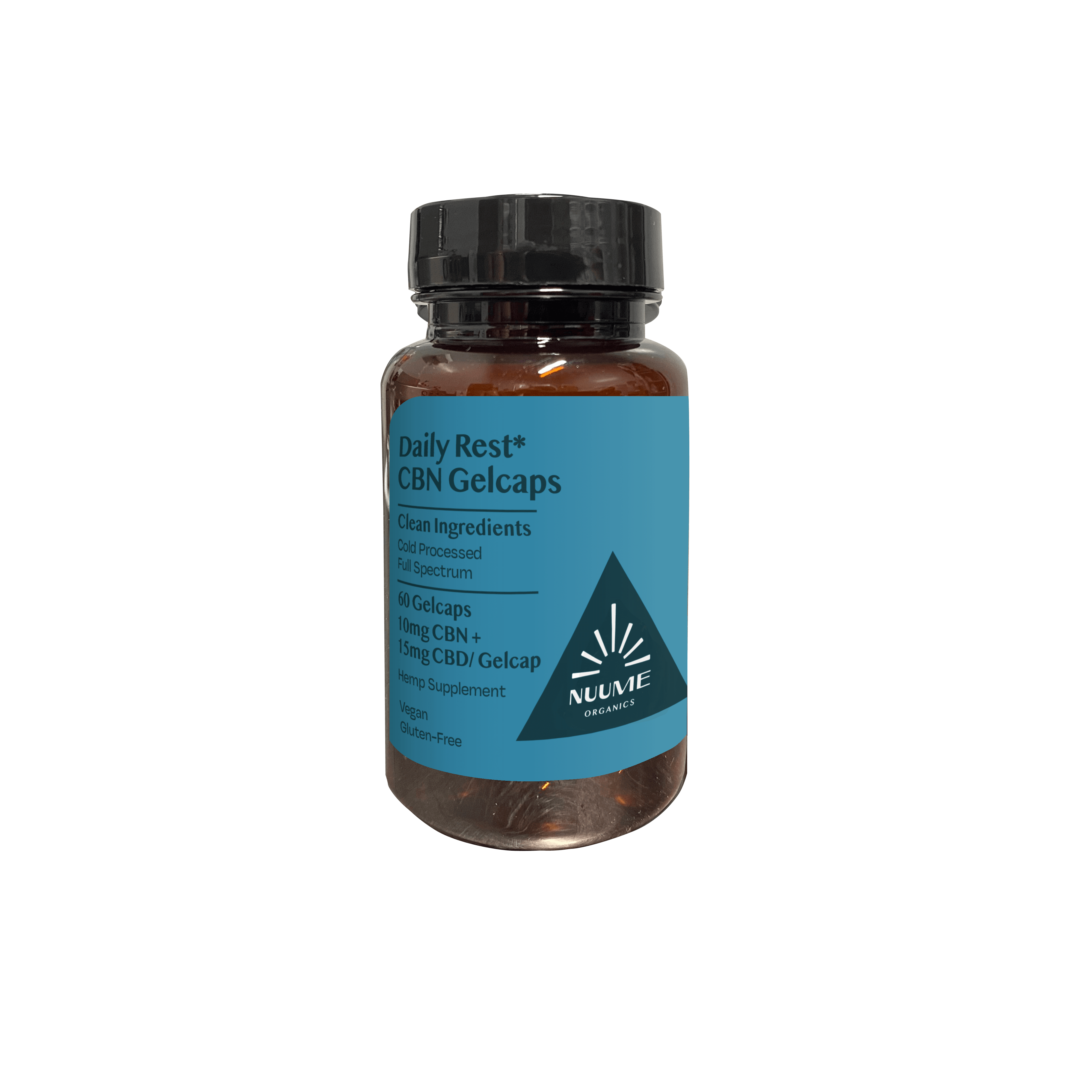 Nuume Organics CBN + CBD Softgels - 60 count bottle. Nuume Organics CBN + CBD Softgels - 60 count bottle.