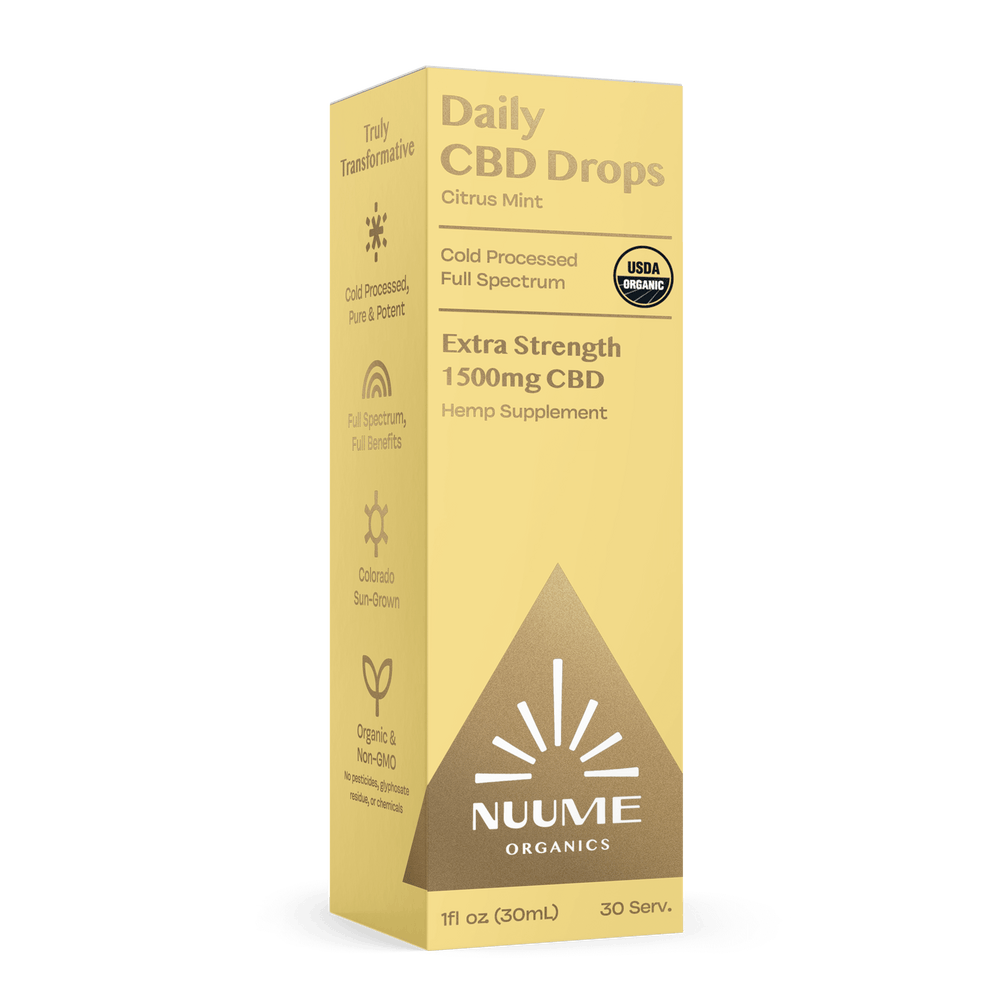 Organic CBD: Organic CBD Drops Citrus Mint - Extra Strength 1500mg by NuuMe Organics